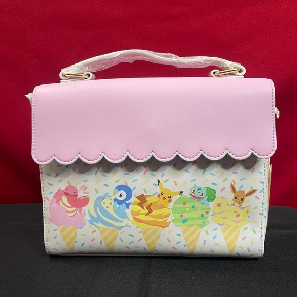 Loungefly Handbags - LOUNGEFLY X Pokemon Ice Cream Friends Eevee, Pikachu Scallop Crossbody Bag